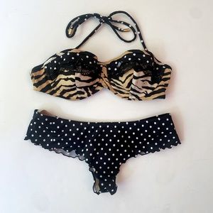 Victoria’s Secret Bikini Animal Print with Polka Dots
